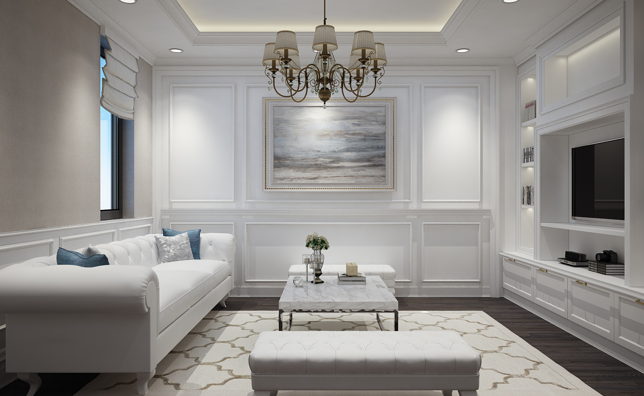 Phong cách luxury trong thiết kế nội thất căn hộ 90m2