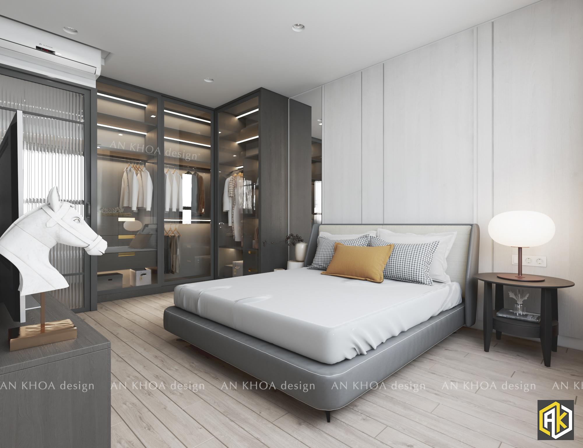 hình minh họa thiết kế không gian phòng ngủ đơn giản mà hiện đại cao cấp