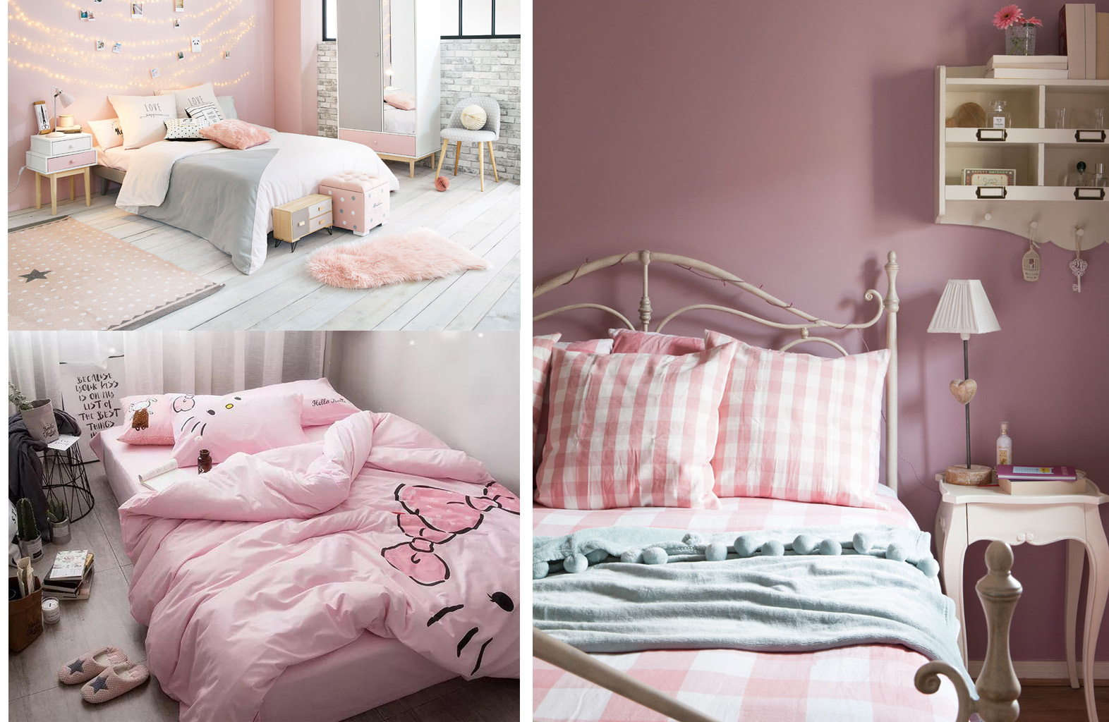 Phòng ngủ đẹp màu hồng