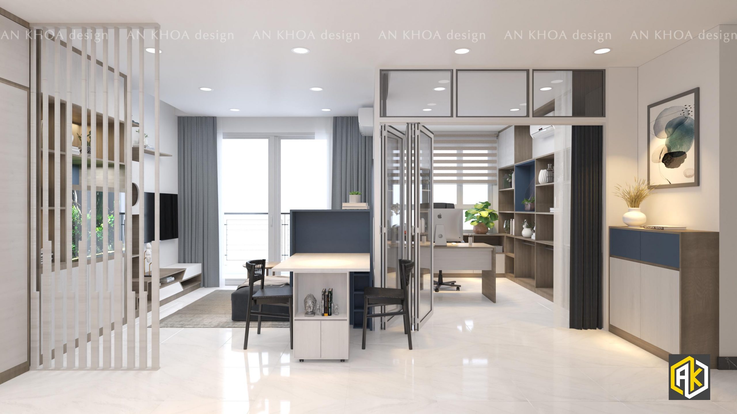 Thiết kế nội thất phòng khách - Richstar