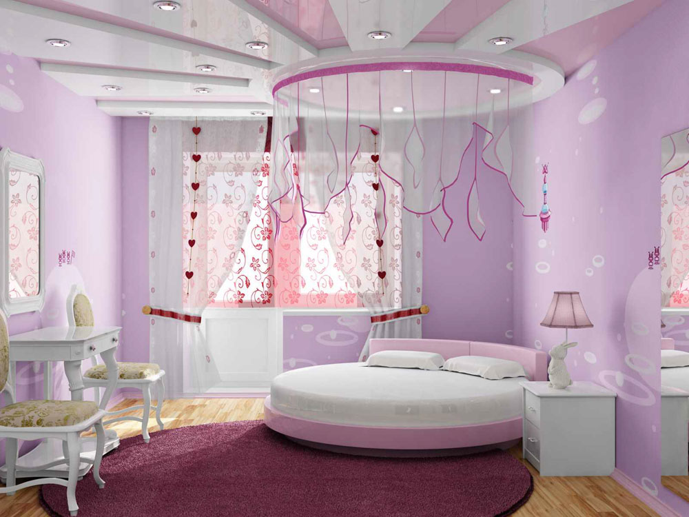 phòng ngủ màu hồng tím giúp bạn ngủ ngon hơn