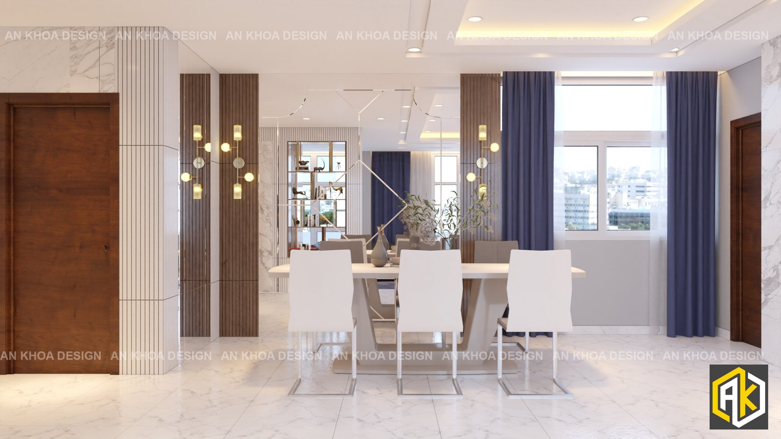 Thiết kế nội thất nhà ống mặt tiền 4m với phòng bếp liền phòng khách - phong cách Việt