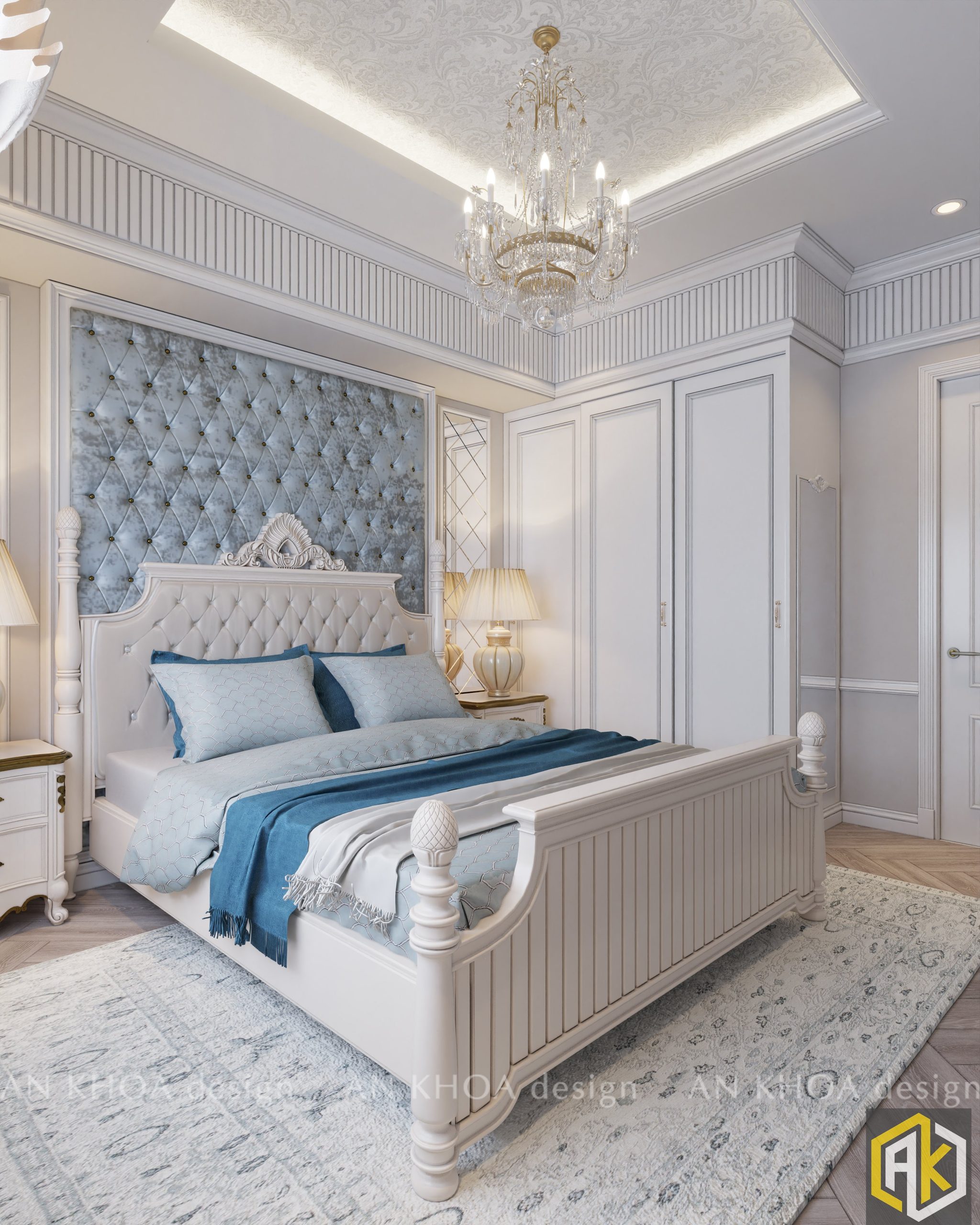 Thiết kế nội thất phong cách Luxury phòng ngủ - AnKhoa Design