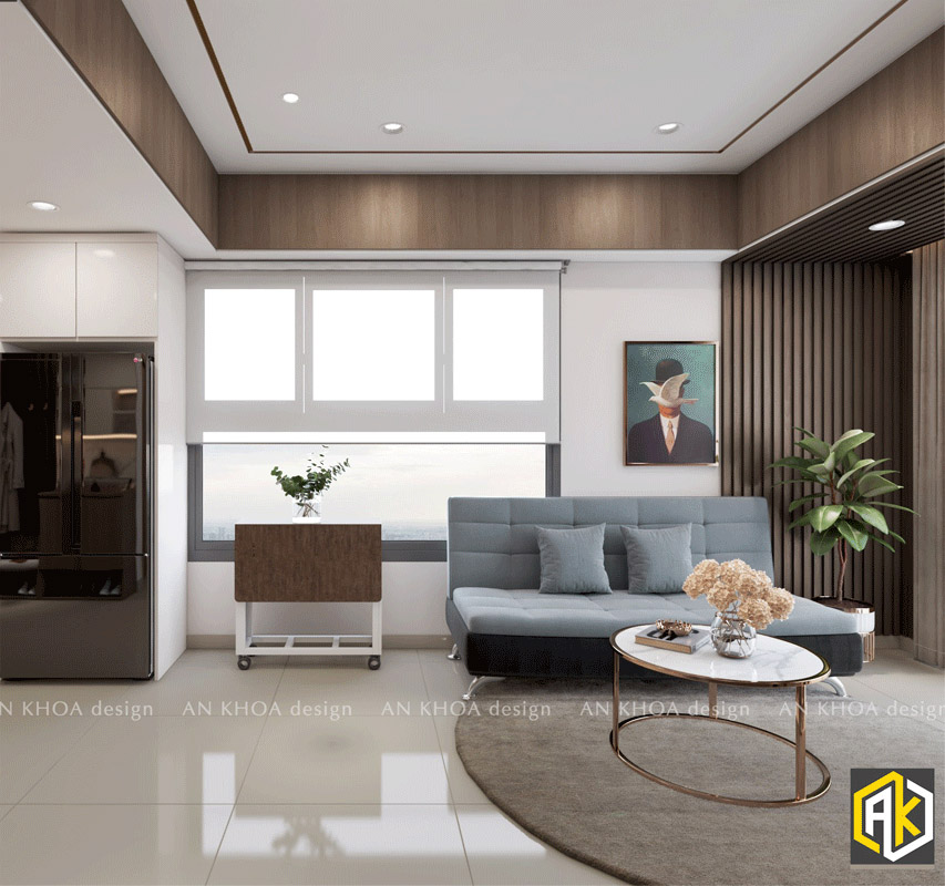 Thiết kế nội thất phòng khách chung cư tiết kiệm diện tích