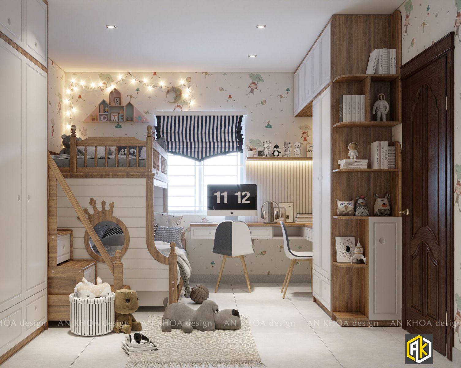 Thiết kế nội thất căn hộ 70m2 theo phong cách hiện đại - view phòng ngủ nhỏ