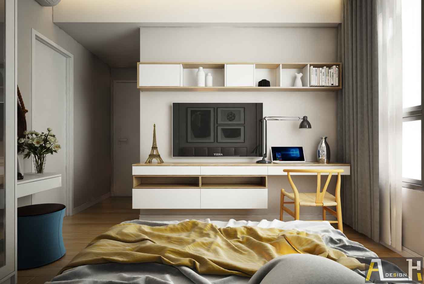 Kinh nghiệm thiết kế nội thất chung cư - bày trí nội thất phòng ngủ nên đơn giản và tạo sự thoải mái