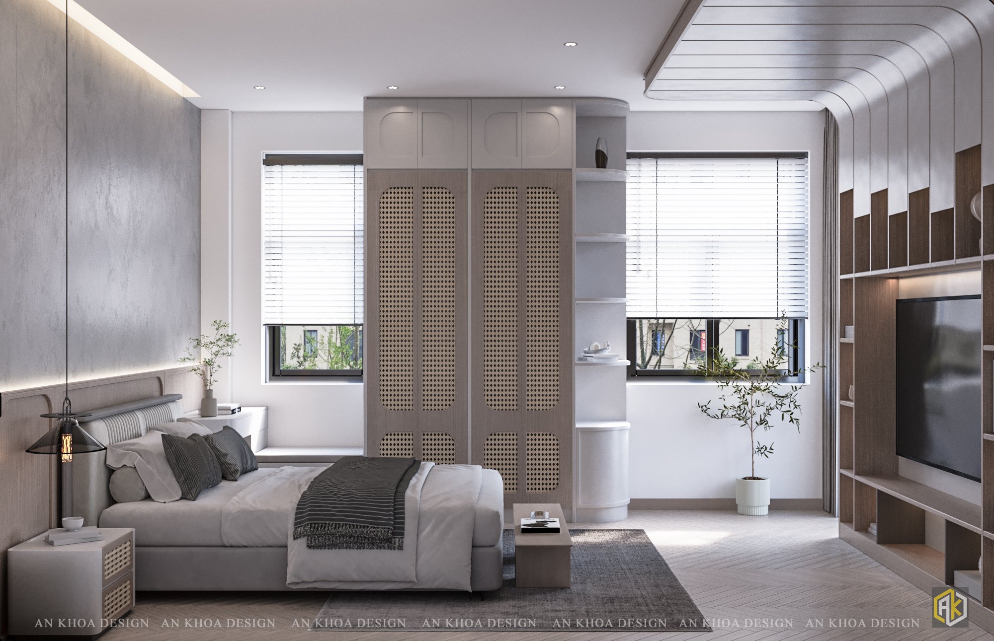 Cải tạo phòng ngủ quận 4 phong cách hiện đại AnKhoa Design