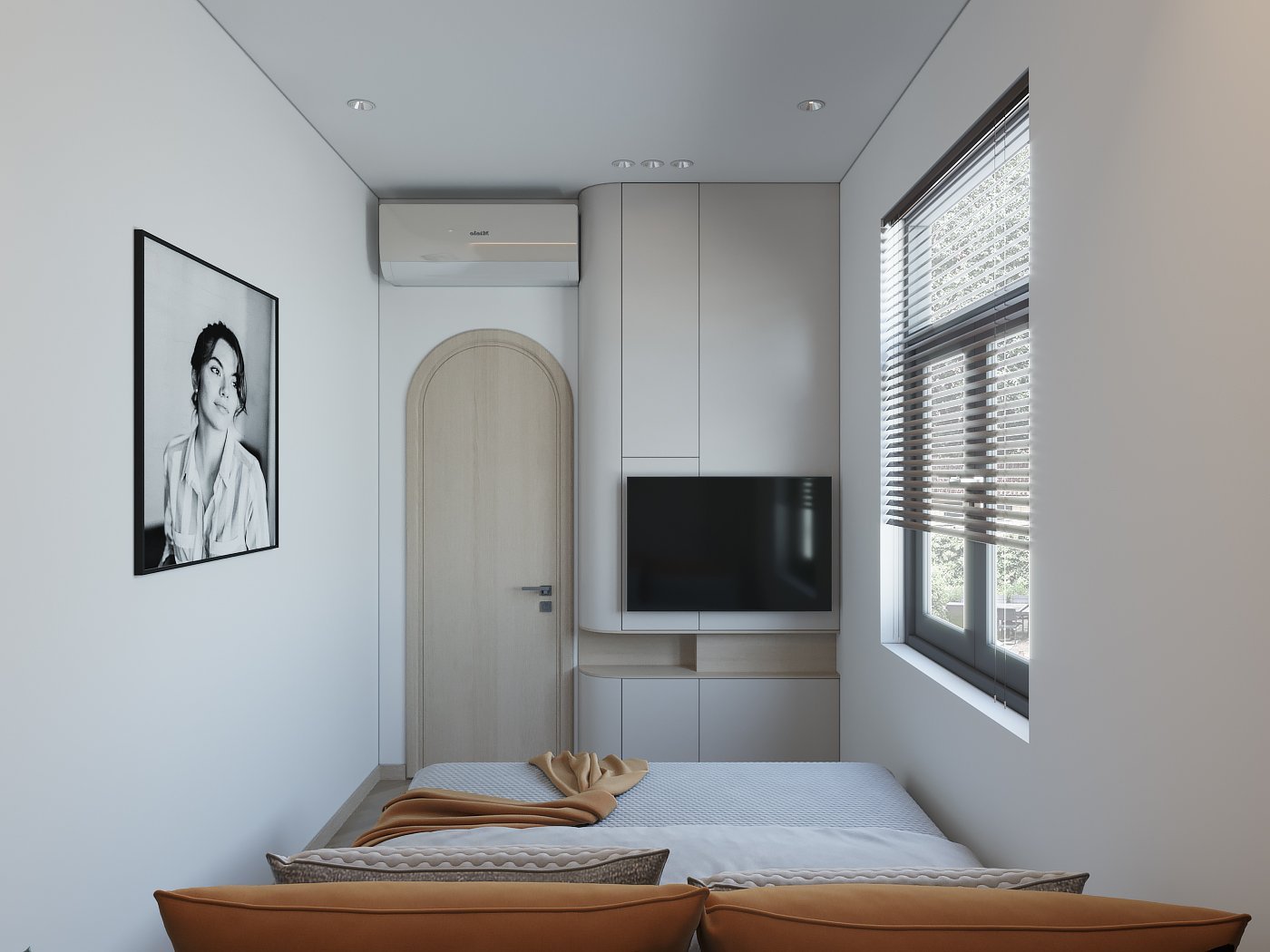 Thiết kế nội thất phòng ngủ nhà phố phong cách hiện đại - AnKhoa Design