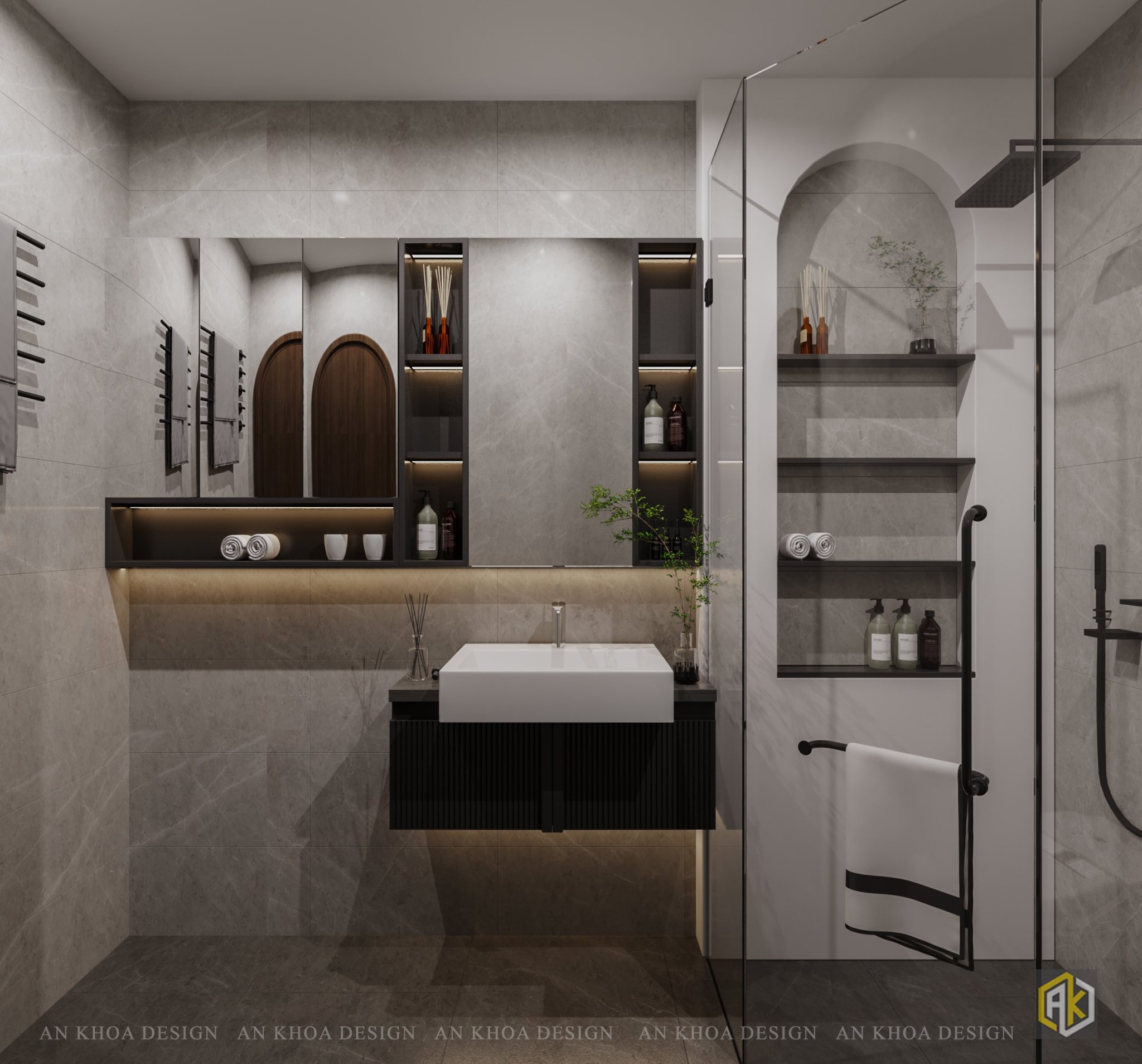 Phòng vệ sinh - Dự án thiết kế nội thất nhà phố Anh Tùng