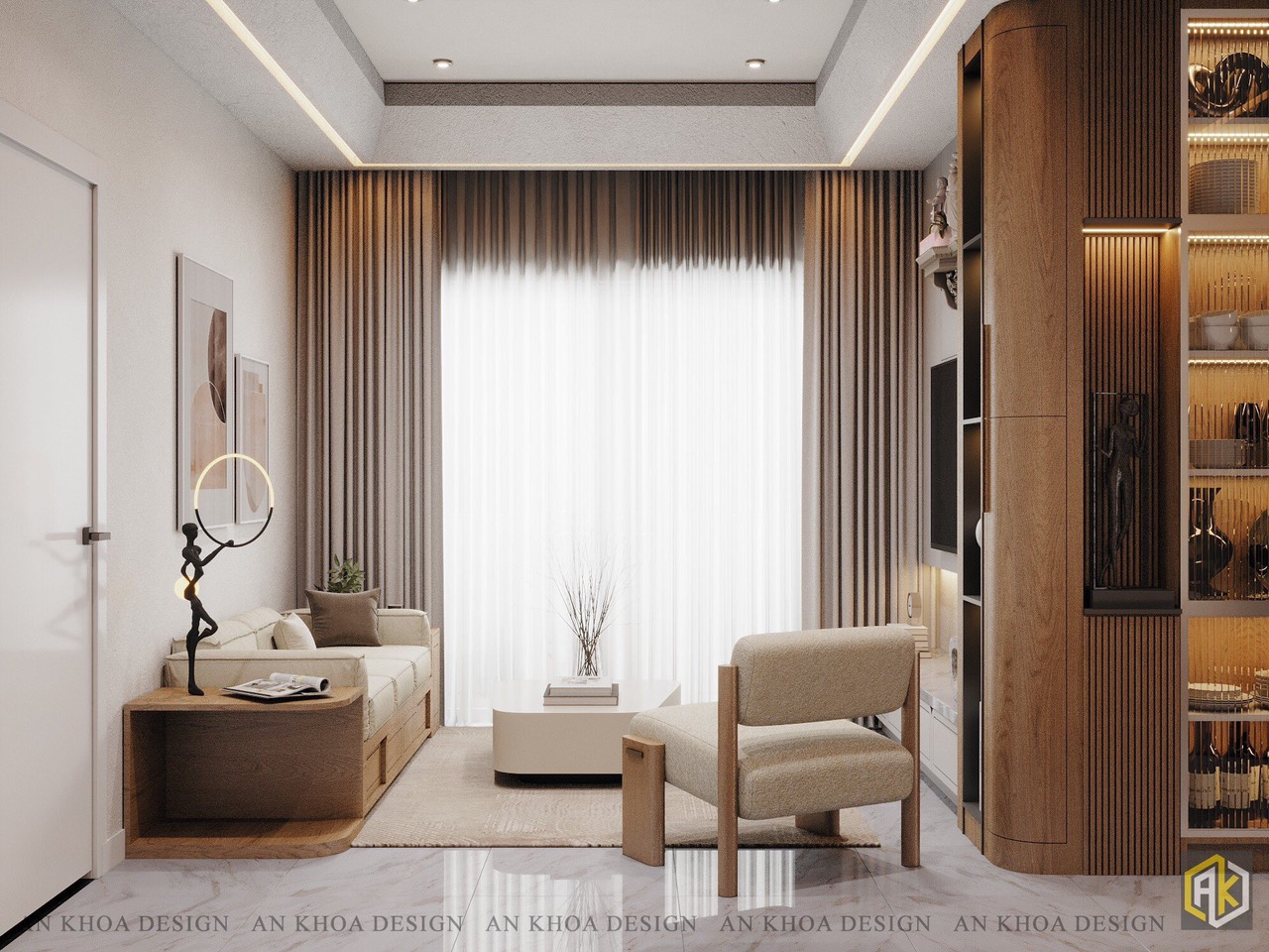 Thiết kế nội thất phòng khách căn hộ chung cư Celadon City