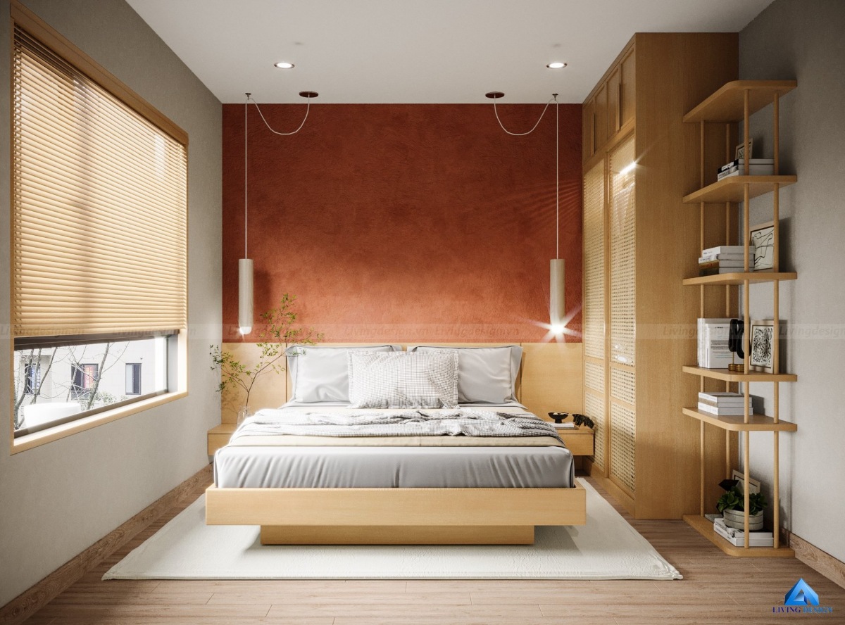 Mẫu thiết kế phòng ngủ căn hộ Celadon City Japandi