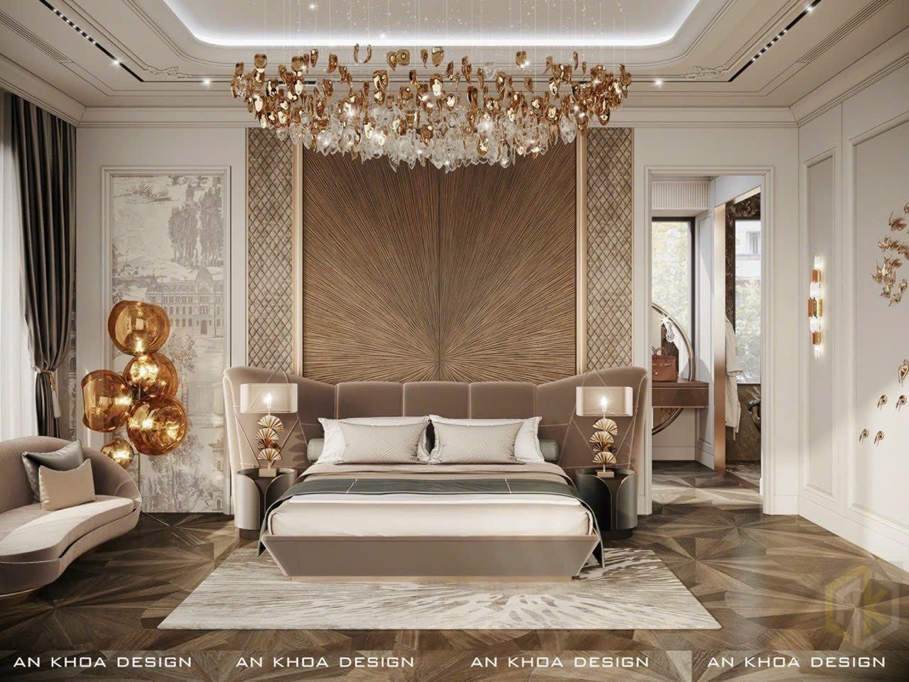 Thiết kế nội thất phòng ngủ master Luxury