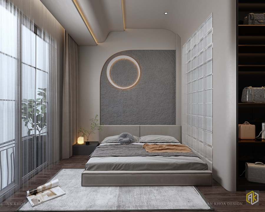 Thiết kế nội thất phòng ngủ nhà phố Hiện đại