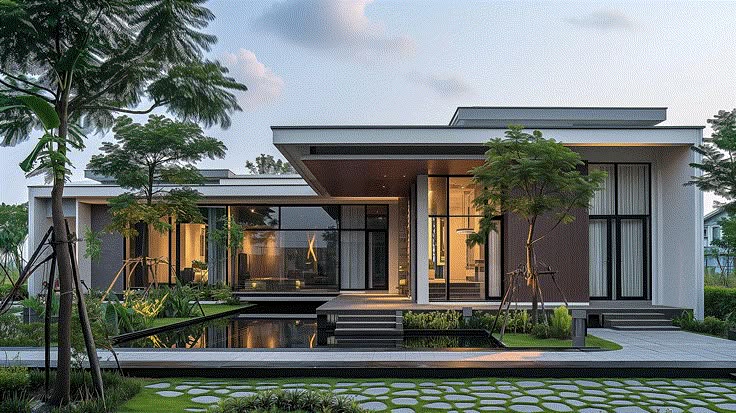 Thiết kế biệt thự 1 tầng mẫu 27