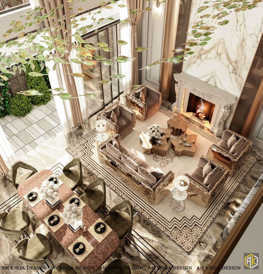 Thiết kế nội thất biệt thự luxury