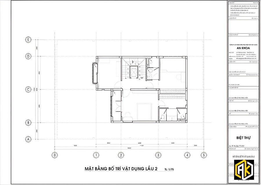 Ban công tầng 2 kết hợp khu vực thư giãn hoặc cây xanh
