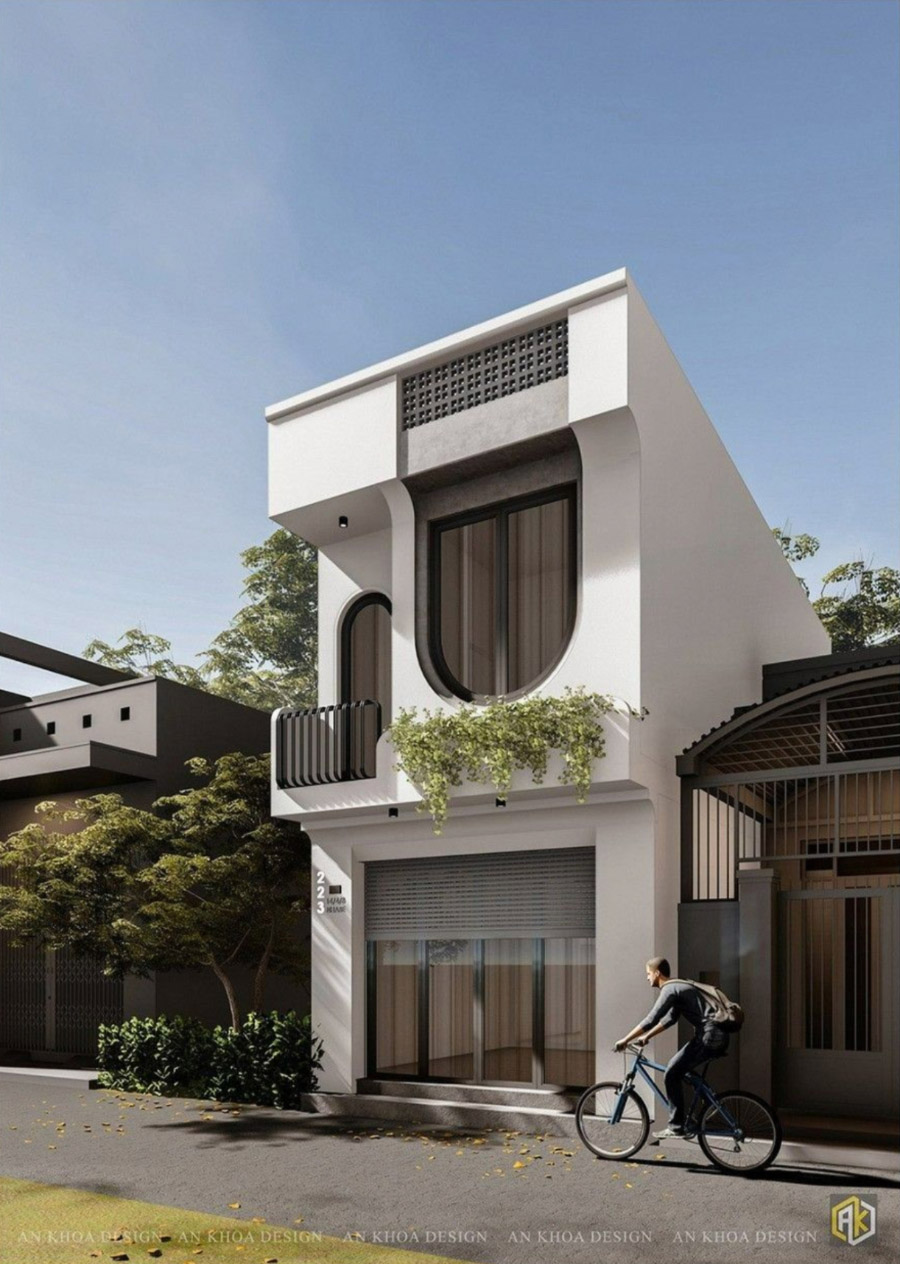 Mẫu nhà 2 tầng 7x7m