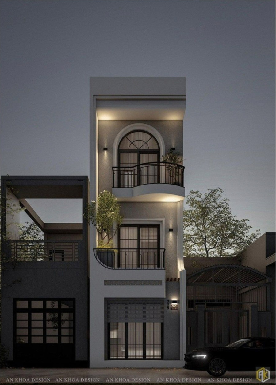 Mẫu thiết kế nhà 3 tầng 7x7m 