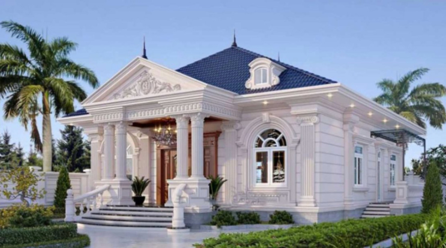 Nhà 1 tầng phong cách Châu Âu có vườn