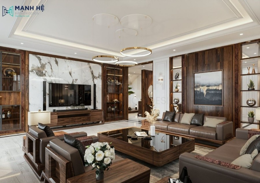Thiết kế nội thất phòng khách cân bằng giữa thẩm mỹ và công năng