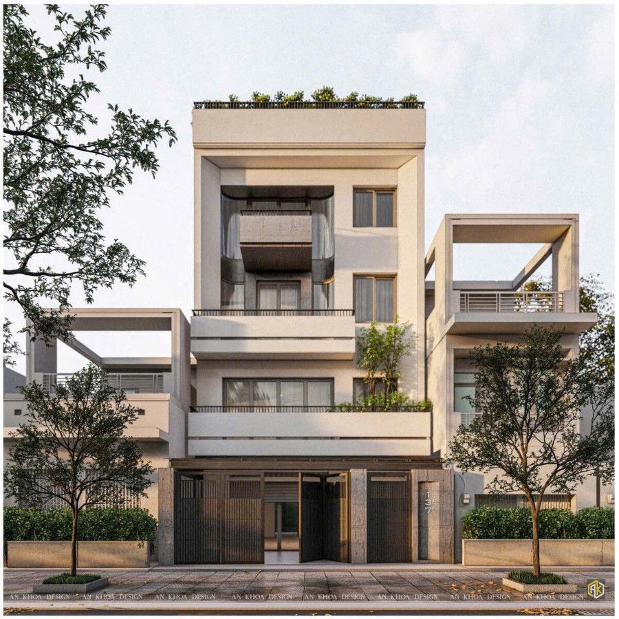 Mẫu nhà ngang 10m sâu 7m