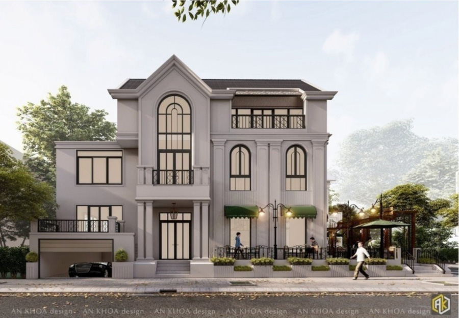 Thiết kế nhà mặt tiền 12m