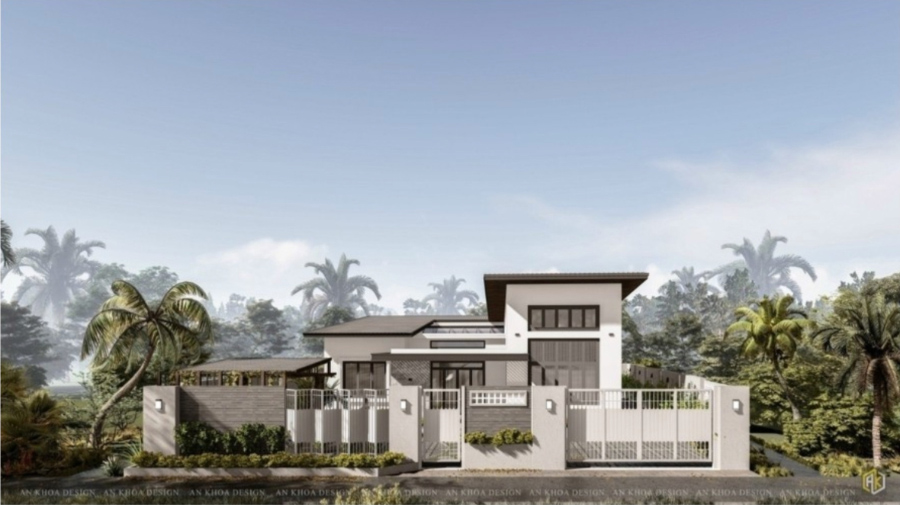 Thiết kế nhà ngang 10m sâu 8m