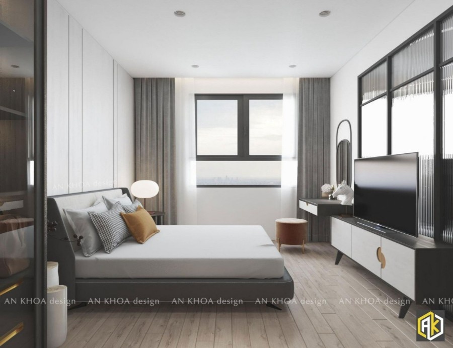 Tối giản các chi tiết trong phòng ngủ không chỉ giúp không gian thêm rộng rãi mà còn tạo ra cảm giác sạch sẽ, tươm tất